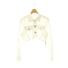 エイミーイストワール eimy istoire 23SS デニムライクショートジャケット クロップド F 白 ホワイト /AT ■OSのサムネイル