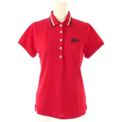フィラ FILA ゴルフ GOLF ポロシャツ 半袖 M レッド ホワイト ネイビー /DO
