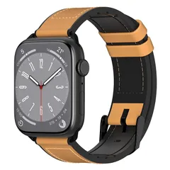 【新品】 【SwitchEasy】 Apple Watch 対応 バンド レザー × シリコン ハイブリッド 革 ベルト [AppleWatch アップルウォッチ Ultra / Ultra2 / SE / SE2 / Series 9 8 7 他 (49 0