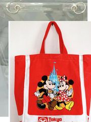 ディズニーランド 25周年 復刻デザイン 赤 トートバッグのカバー 2点