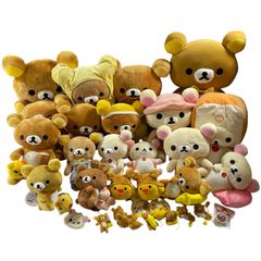 Rilakkuma merchandise, 30 items in total. Includes Korilakkuma, Chairoikoguma, Kiiroitori plush toys, mascots, miniatures, etc. As-is condition. 3.6kg