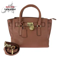 美品 Michael Kors マイケルコース ハミルトン ピンク ゴールド金具 レザー ショルダーバッグ ハンドバッグ2way レディース 505400【中古】