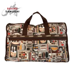 LeSportsac レスポートサック ブラウン マルチカラー ナイロン ボストンバッグ ハンドバッグ レディース 506187【中古】