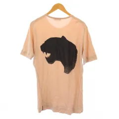 ディーゼルブラックゴールド DIESEL BLACK GOLD Tシャツ 半袖 クルーネック ストレッチ 薄手 プリント L ピンク /BB