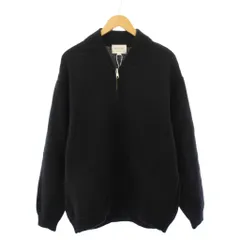 スティルバイハンド STILL BY HAND MA-1ライクニットブルゾン ジャケット アウター ジップアップ ワンカラー ウール 48 黒 ブラック タグ付き KN05244 /BBのサムネイル
