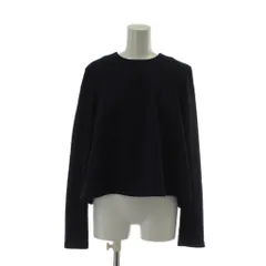 ルシェルブルー LE CIEL BLEU シャツ ブラウス 40 紺 ネイビー 無地 ラウンドネック 長袖 /AN22