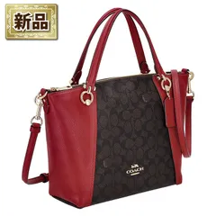 コーチ COACH ハンドバッグ/ショルダーバッグ ケイシー サッチェル CCQ24 IMXD0 2025 AW ウォルナット シグネチャーキャンバス ボールドレッド レザー ゴールド金具