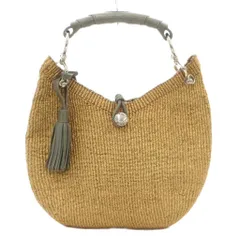 トフ&ロードストーン TOFF&LOADSTONE カゴバッグ ハンドバッグ 編み込み タッセル ベージュ /AE