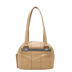 シャネル チョコバー ハンドバッグ ショルダーバッグ A26135 ベージュ キャビアスキン レディース CHANEL【1-0262819】