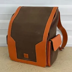 dunhill ダンヒル リュック キャンパス レザー ブラウン×オレンジ 約33×14×34 cm  / 303081のサムネイル
