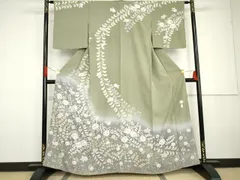 平和屋着物●訪問着　作家物　辻が花　絞り　暈し染め　正絹　逸品　AABG3560cs