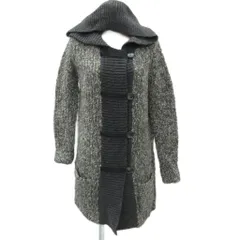 セオリー Theory ニットコート コーディガン ロング丈 フード付き P S 茶 ブラウン アルパカ /SM65 ■GY61