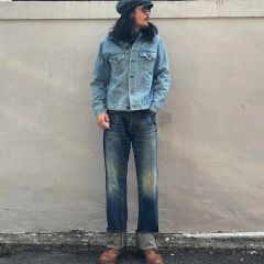 日本 永遠の ハーフ セルビッジ デニム パンツ