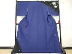 平和屋着物●訪問着　作家物　手描き　枝花文　さくらんぼ　暈し染め　金彩　ロング丈　正絹　逸品　AABG5299cs