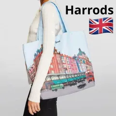 新品 海外限定ハロッズ 建物外観 トートバッグ キャンバス Lサイズ