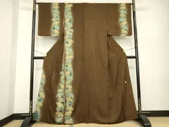 平和屋着物●訪問着　作家物　銀杏間道　暈し染め　金糸　正絹　逸品　AABG4986ck