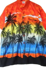 （ L ー 2XL ） ブランドヴィンテージ 半袖シャツ シャツ 背景 ハワイアン- 13AB7