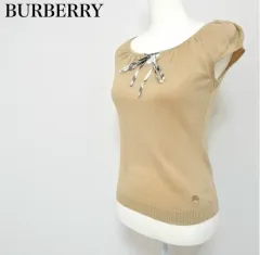 ヴィンテージ BURBERRY ブルーレーベル ノヴァチェック リボン オフショルダー ブラウス ニット Tシャツ