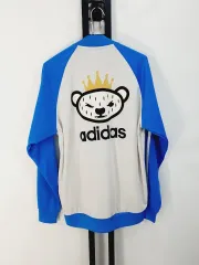 adidas(アディダス) NIGO(ニゴー) ベア くま ジャージ スーパースター トラックトップス 白 青 100