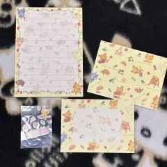 San ー x 古典 ネコ ベーカリー ミニレター セット 便箋 メモ帳 袋 ステッカー 紙類