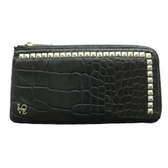 ADMJ アクセソワ Accessoires De Mademoiselle スタッズ型押しL字ファスナー長財布 黒 ブラック /SS ■OSのサムネイル