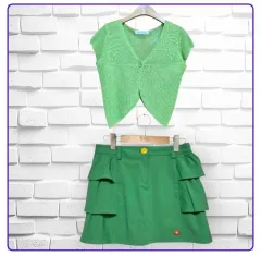 ルコックスポルティフ かわいい快適 フリルスカートハーフパンツ