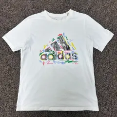 アディダス BIG KIDS 半袖Tシャツ レディース Sサイズ 白 160サイズ