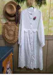 レースパンチング ロング ワンピース