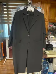 黒 ジャケット ロング丈