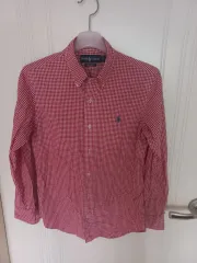 ポロ Ralph Lauren(ラルフローレン) 赤 ギンガムチェック シャツ S