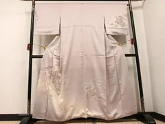 平和屋着物●訪問着　中国三大刺繍　スワトウ刺繍　汕頭刺繍　雪輪花文　暈し染め　正絹　逸品　AABG7531ph