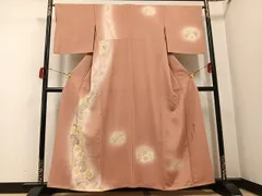 平和屋着物●訪問着　作家物　手描き　草花文　暈し染め　正絹　逸品　AABG7599ph