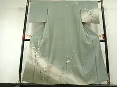 平和屋着物●訪問着　友禅　作家物　枝花文　暈し染め　正絹　逸品　AABG4665fy