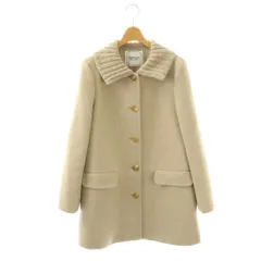 マドモアゼルノンノン mademoiselle NON NON ニットカラーコート ウール 38 ベージュ /AUのサムネイル