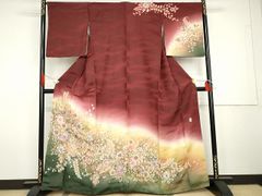 平和屋本店○希少 人間国宝 玉那覇有公 本場琉球紅型 小紋 菊 夏虫