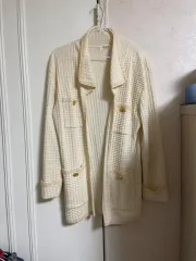 ゴールド ジャケット カーディガン m