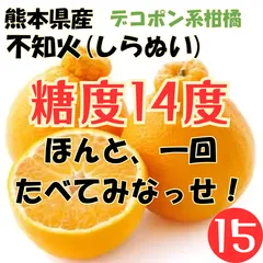 タイムセール熊本県産 不知火 デコポン同品種 15玉 約2.5kg 糖度15度 甘み濃厚 柑橘 フルーツ でこぽん しらぬい みかん