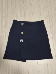 ネイビー アシンメトリー スカート