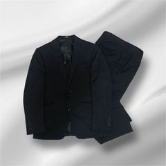 SUIT SELECT  セットアップスーツ　ビジネス　メンズ　ブラック　シャドーストライプ　A４　スーツセレクト