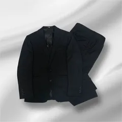 SUIT SELECT  セットアップスーツ　ビジネス　メンズ　ブラック　シャドーストライプ　A４　スーツセレクト