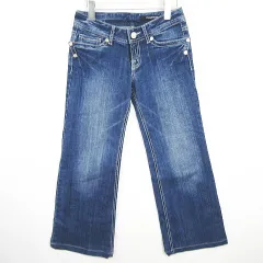 ピンキー&ダイアン ジーンズ ピンダイ Pinky&Dianne Jeans ワイド デニム パンツ ジーンズ ストレッチ 38 ブルー ラインストーン kz13136のサムネイル
