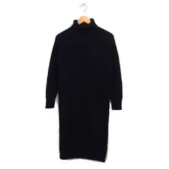 ユナイテッドアローズ UNITED ARROWS ニット ワンピース 長袖 タートルネック ロング 無地 ウール ブラック 黒 /FT26