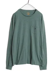 【お得なクーポン配布中!】 ポロ ラルフローレン ポケット付き 長袖 Tシャツ メンズ L 古着 ロンT ロングスリーブ コットン シングルステッチ ワンポイント カットソー