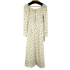 フレイアイディー FRAY I.D 25SS クレープサテンプリントワンピース レディース  0