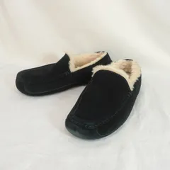 UGG (27cm) ASCOT モカシン ムートン スリッポン シューズ アスコット アグ メンズ スエード K3-93