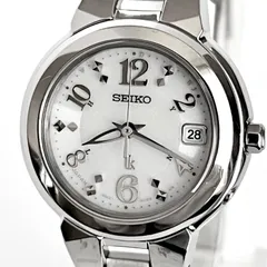 【セイコー ルキア レディース 腕時計 稼働 電波ソーラー 磨き済み】SEIKO LUKIA 美品 チタン 白文字盤