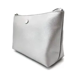 【美品】BVLGARI ブルガリ エミレーツ航空 アメニティ ポーチ シルバー 銀色 ユニセックス 男女兼用