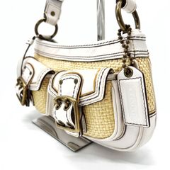 希少✨ COACH コーチ ショルダーバッグ リネン 7469 レガジー y2k