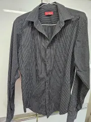 ZARA(ザラ) メンズ シャツ ( 100 ） 黒 ストライプ