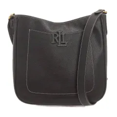 ラルフローレン RALPH LAUREN ショルダーバッグ 斜め掛け ペブルドレザー 黒 ブラック 鞄